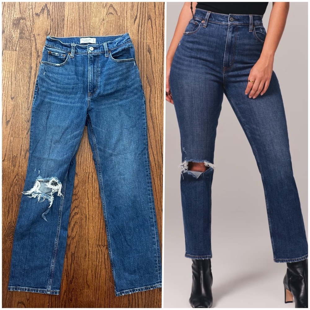 Abercrombie & Fitch “ the ankle straight ultra high-rise” jeans